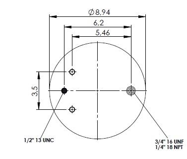 Fortpro Air Spring Replaces 9780, 1R12-303 for Freightliner Trucks | F245584