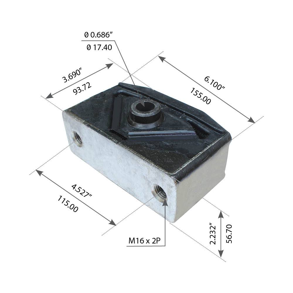 Fortpro Front Cabin Isolator Compatible with Peterbilt 387, Kenworth T800, T2000 Series Trucks Replaces 20-25121, 26732-2 | F327372