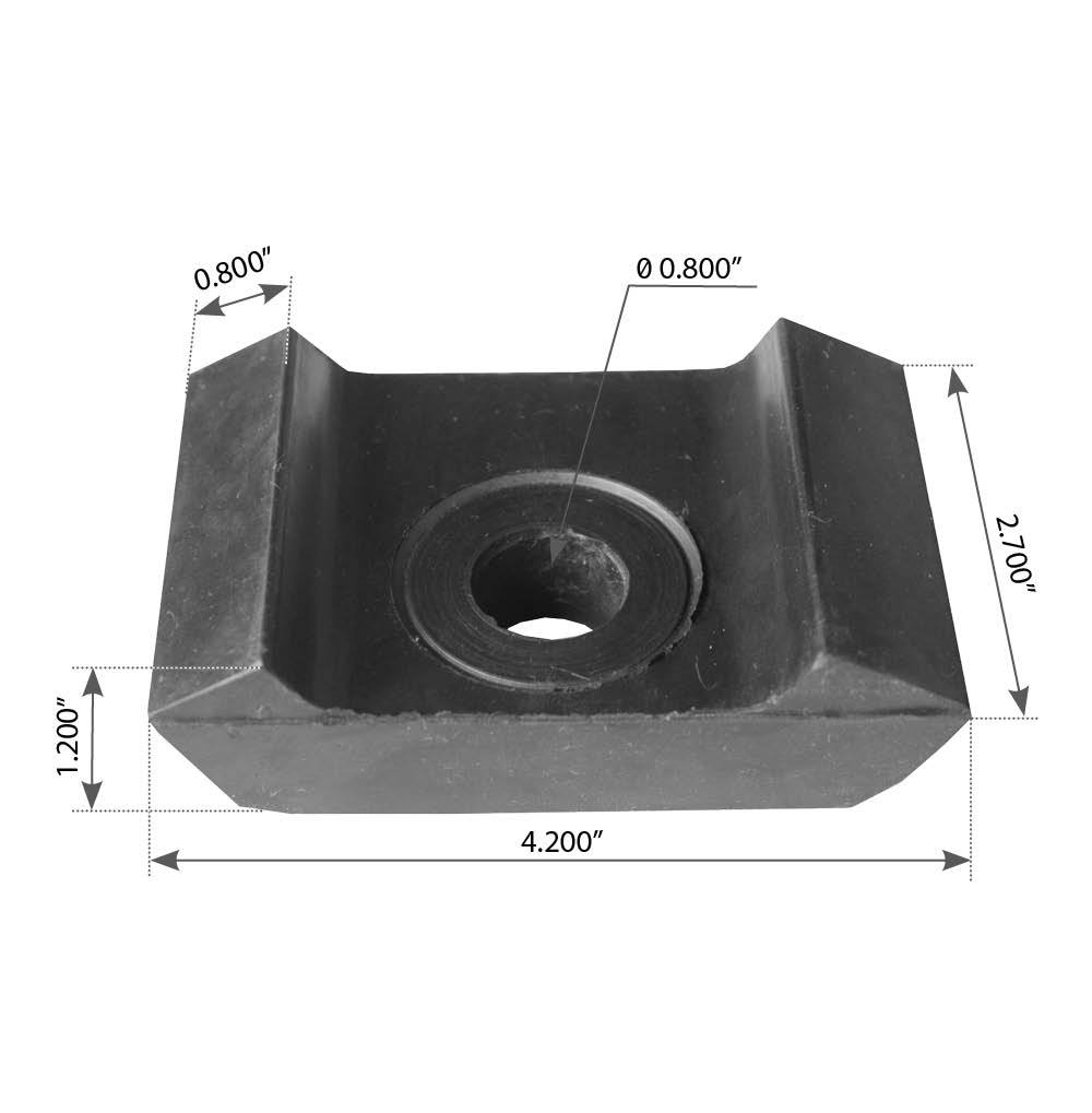 Fortpro Rear Motor Mount Compatible with Kenworth T600, T800, T2000 Series Trucks Replaces K066-421 | F327375