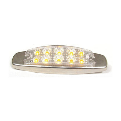Amber Clearance/Marker Led Light With 10 Leds And Clear Lens | F235139