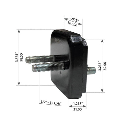 Fortpro Radiator Mount Compatible with Freightliner FL70, FL80 Series Trucks Replaces BCD-28721-1, M203055 | F317251