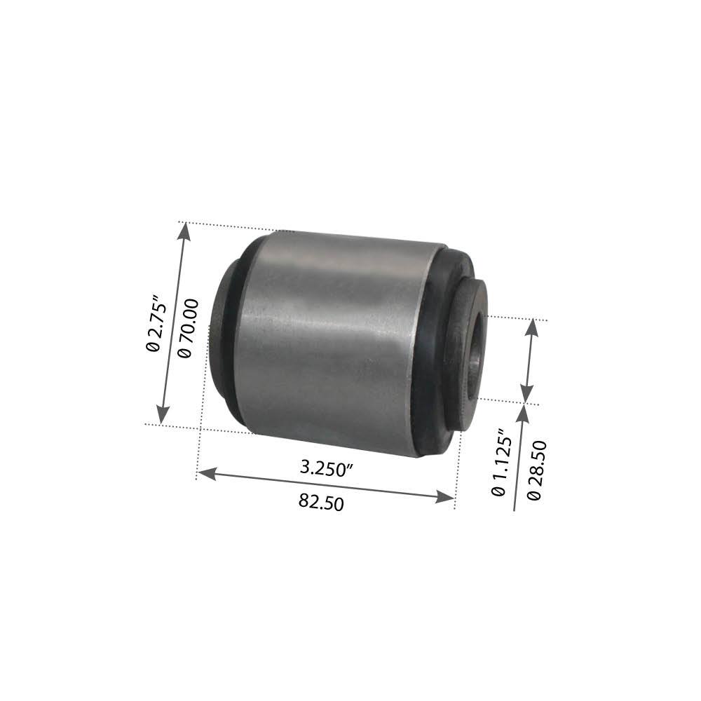 Fortpro Torque Rod Bush | Thru Hole | Compatible with Hendrickson, Navistar-International Replaces 46736-000L, 1693069C1 | F184248