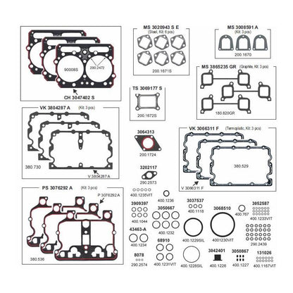 F020936 | UPPER GASKET SET CUM.N14 | Replace 4089371 | 131264